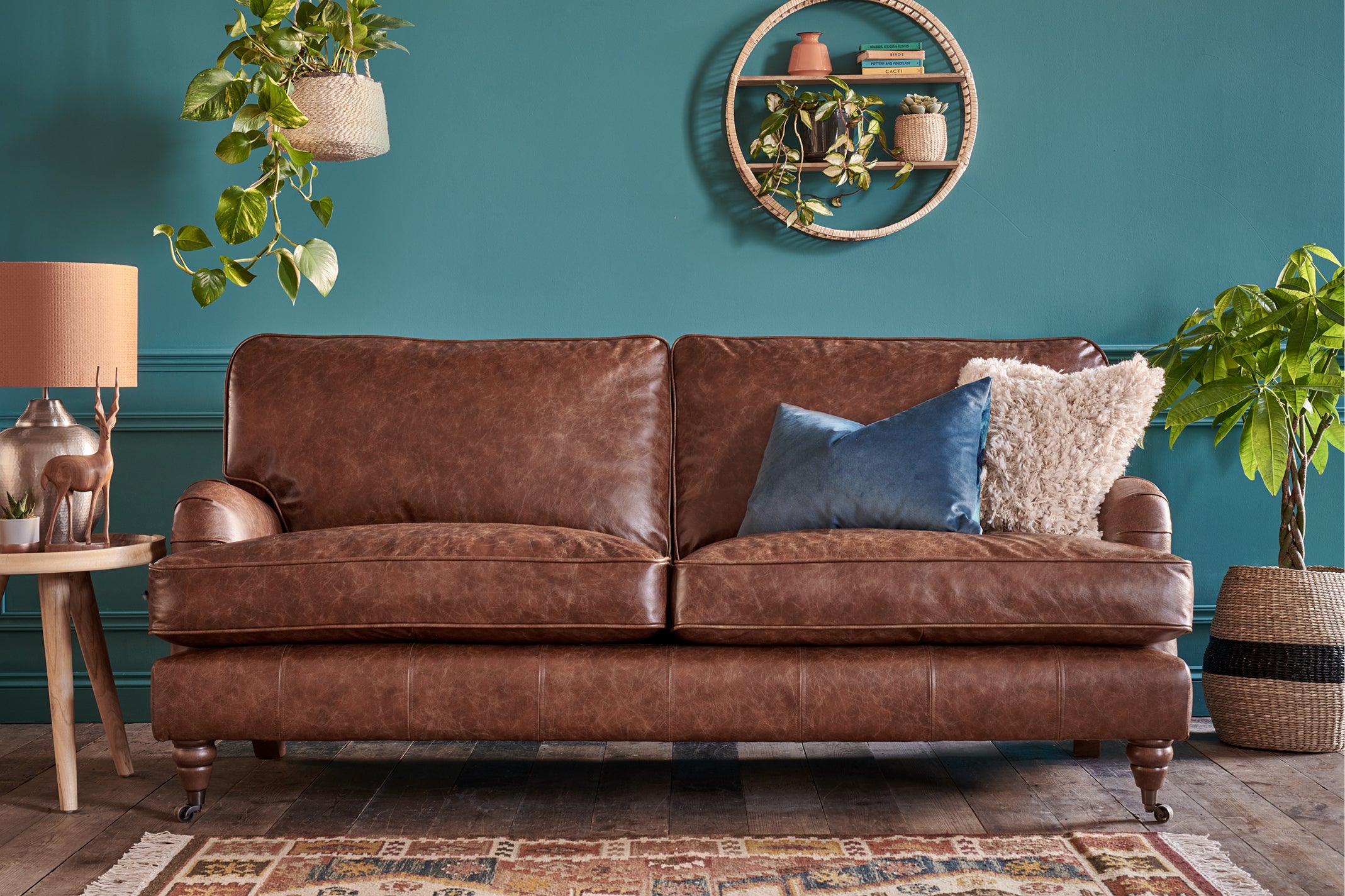 Florence Seater Sofa Vintage Chestnut