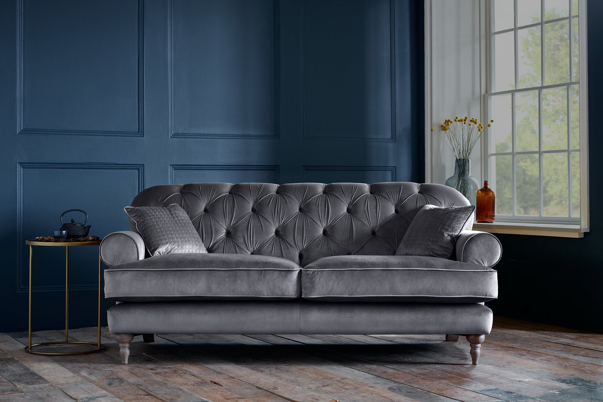 Mia 3 Seater Sofa Opulence Granite - SofaSofa