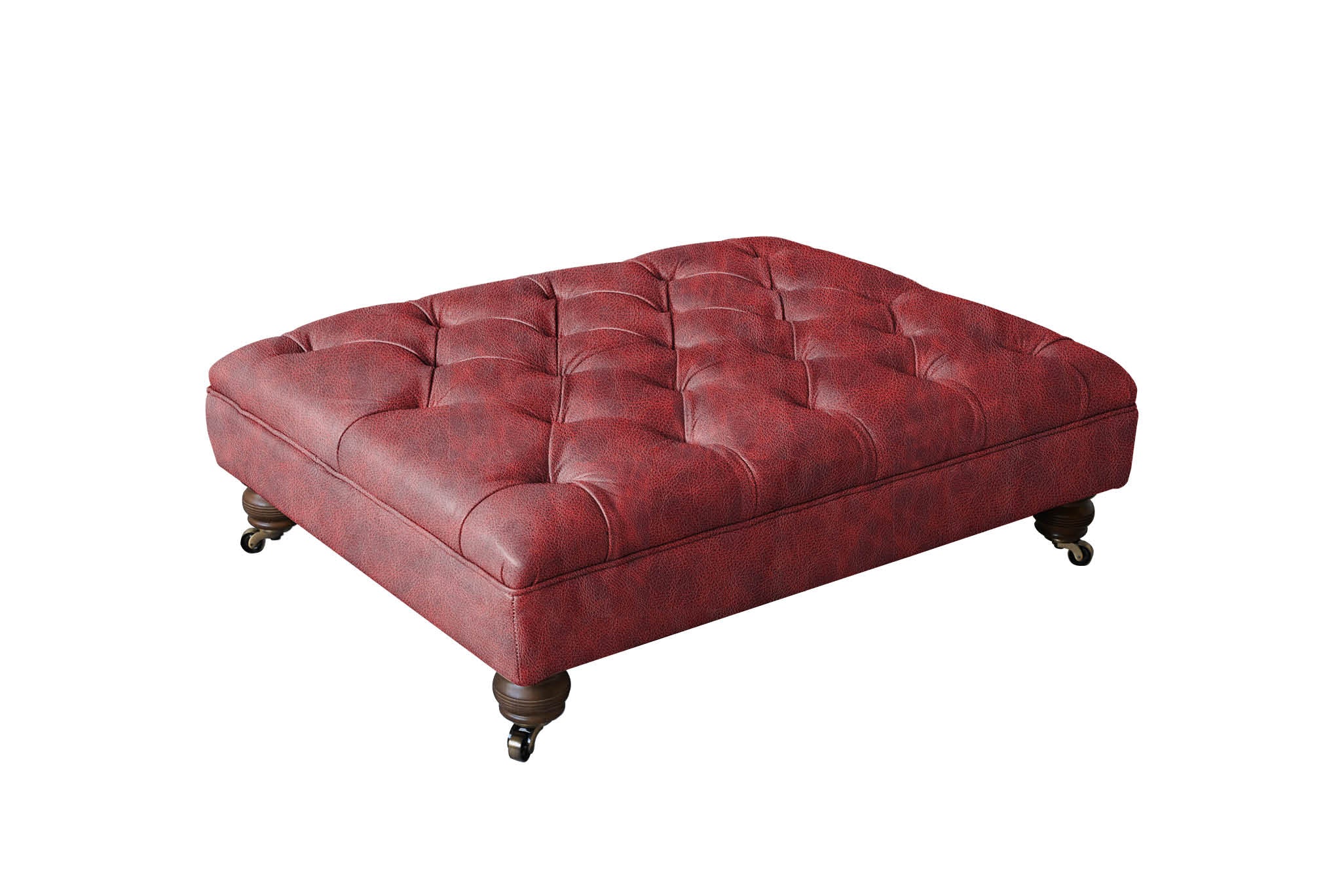 NR. 2291 Antieke Chesterfield hocker voetenbank 50 - Mister Chesterfield