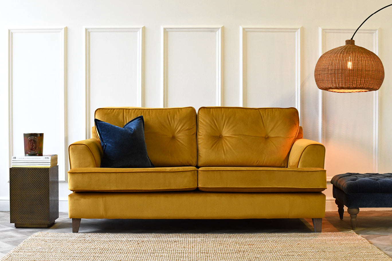 Poppy Seater Sofa Opulence Saffron - Main Image