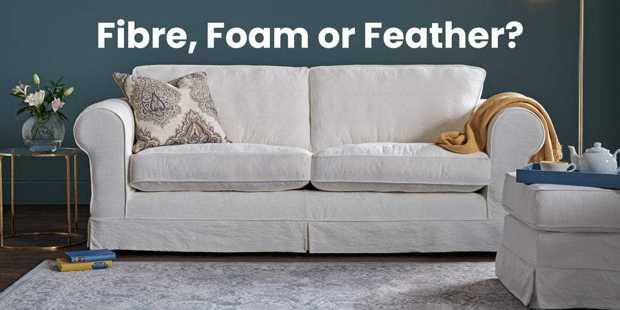 White fibre filled sofa