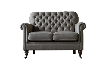 George | 2 Seater Sofa | Heather Herringbone Dark Grey