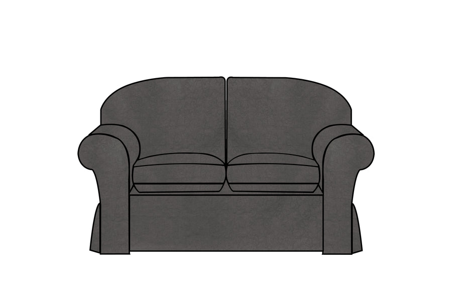 Madrid | 2 Seater Extra Loose Cover | Kingston Charcoal