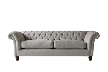 Grosvenor | 3 Seater Sofa | Heather Herringbone Light Grey