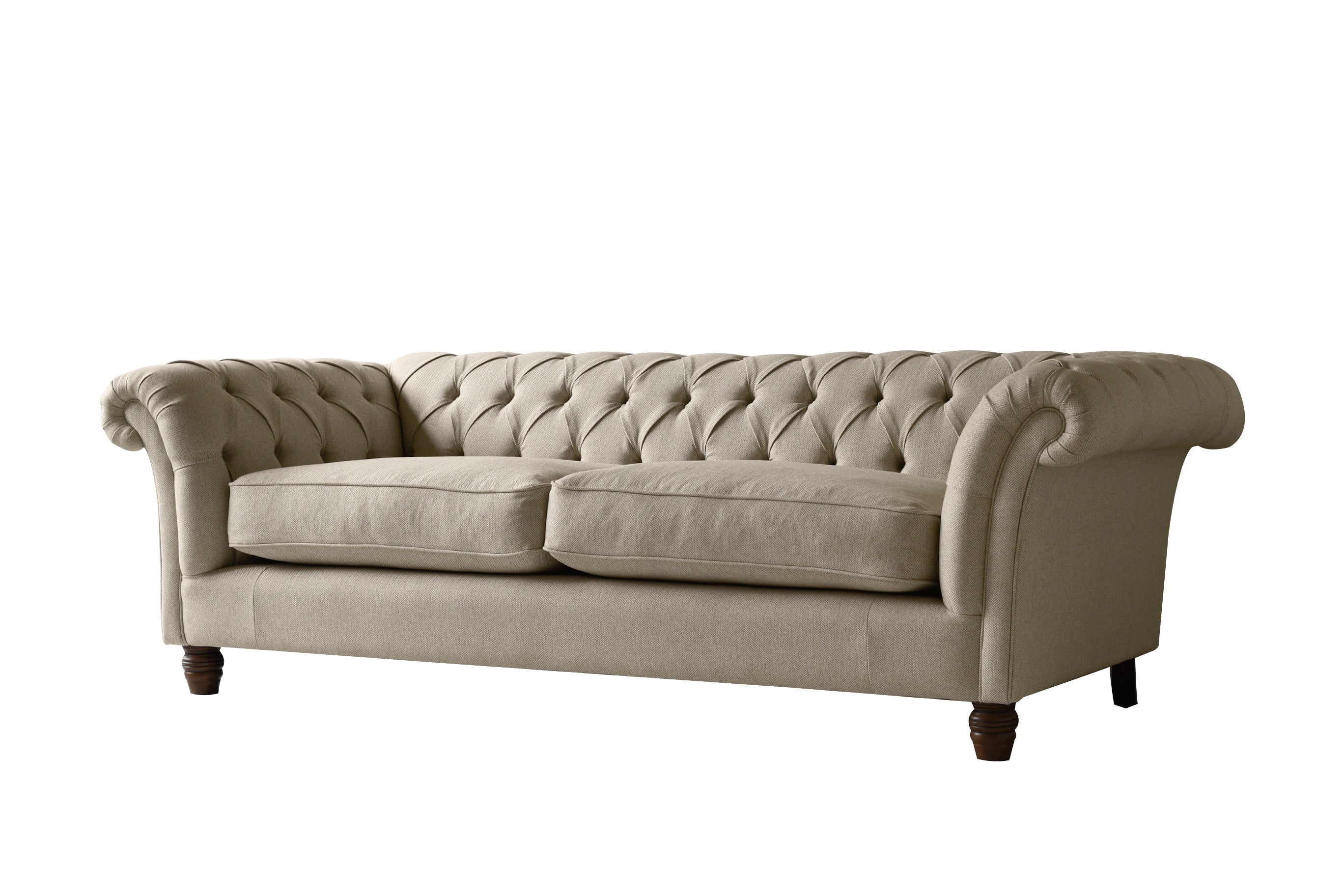 Grosvenor 3 Seater Sofa Heather Herringbone Flax SofaSofa