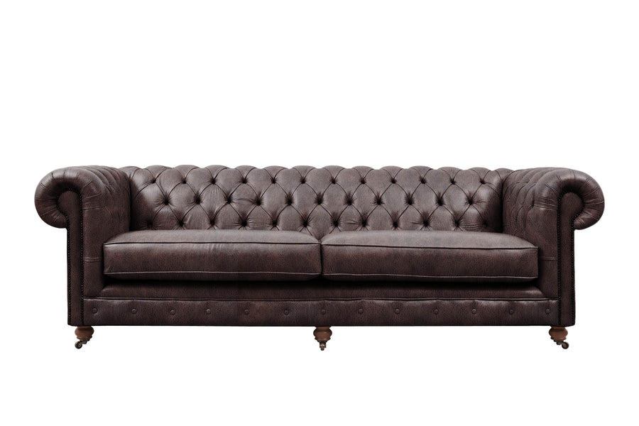 Grand Chesterfield | 4 Seater Sofa | Vintage Rosewood