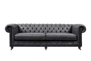 Grand Chesterfield | 4 Seater Sofa | Vintage Slate