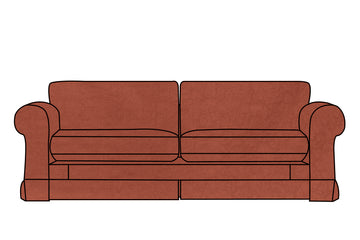 Albany | 4 Seater Extra Loose Cover | Kingston Dark Terracotta