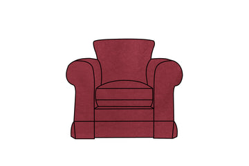 Albany | Club Chair Extra Loose Cover | Kingston Burgundy