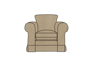 Albany | Club Chair Extra Loose Cover | Kingston Coffee