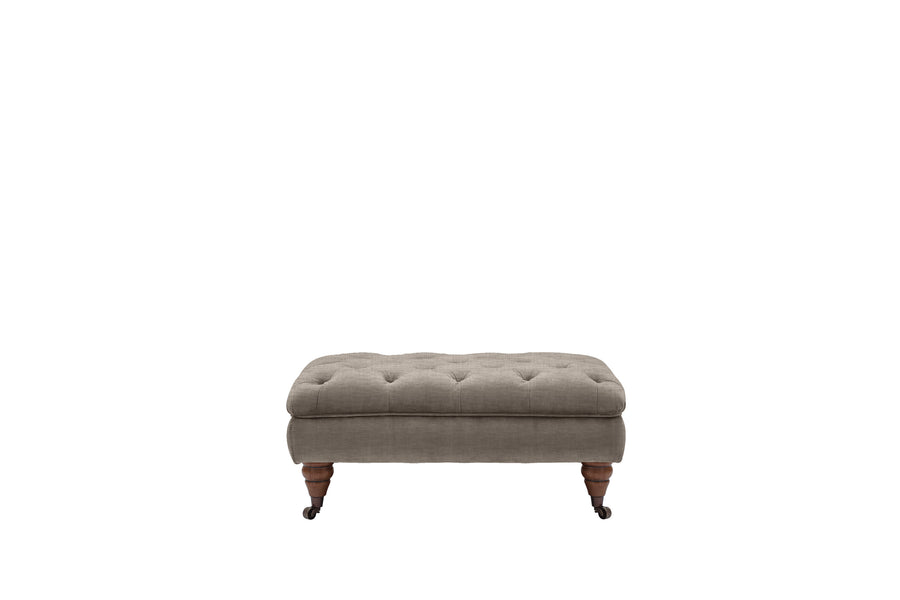 Hampton | Button Bench Footstool | Brunswick Taupe