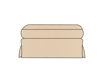 Kate | Bench Footstool Extra Loose Cover | Capri Natural