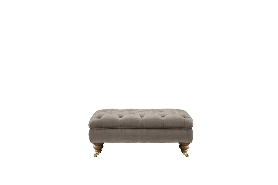 Hampton | Button Bench Footstool | Brunswick Taupe