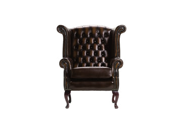 Chesterfield | Georgian Highback Chair | Antique Brown