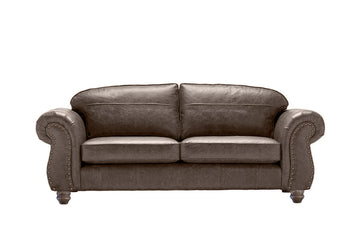 Burlington | Large Leather Sofa | Vintage Grey
