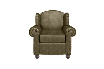 Burlington | Leather Highback Chair | Vintage Green