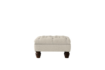 Grosvenor | Button Footstool | Orly Pebble