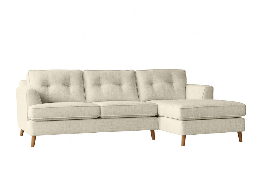 Poppy | Chaise Sofa Option 1 | Hopsack Cream