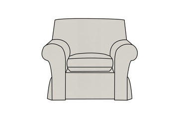 Newport | Armchair Extra Loose Cover | Miami Silver