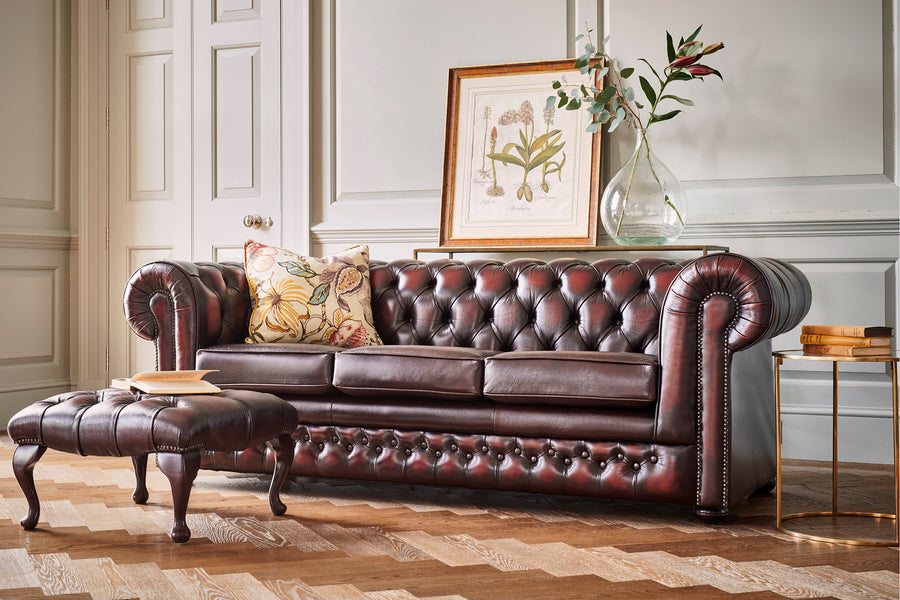 Chesterfield | 3 Seater Sofa | Antique Red