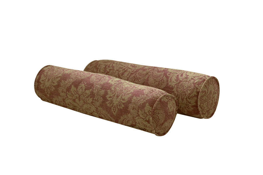 Woburn | Bolsters (pair) | Brecon Damask Terracotta