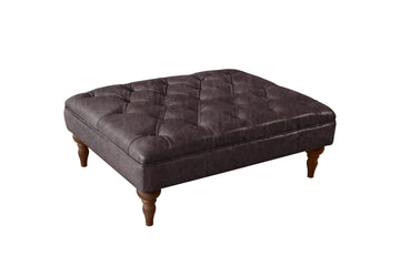 Earl | Large Button Bench Footstool | Vintage Rosewood