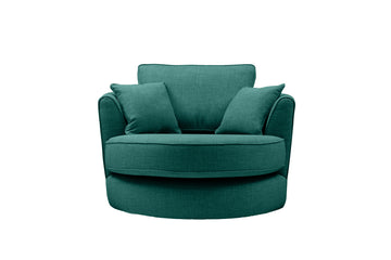 Poppy | Swivel Chair | Linoso Teal