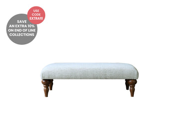 Sophie | Bench Footstool | Stanway Herringbone Pebble