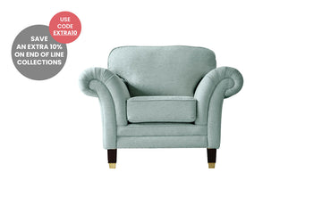 Windsor | Armchair | Stanway Herringbone Aqua