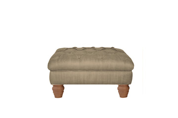 Grosvenor | Button Footstool | Pavilion Linen