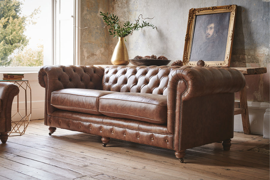 Grand Chesterfield | 3 Seater Sofa | Vintage Chestnut