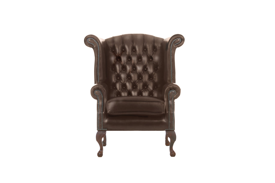 Chesterfield | Georgian Highback Chair | Antique Brown