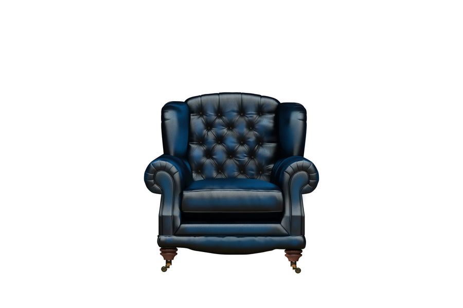 Regent | Highback Chair | Antique Blue