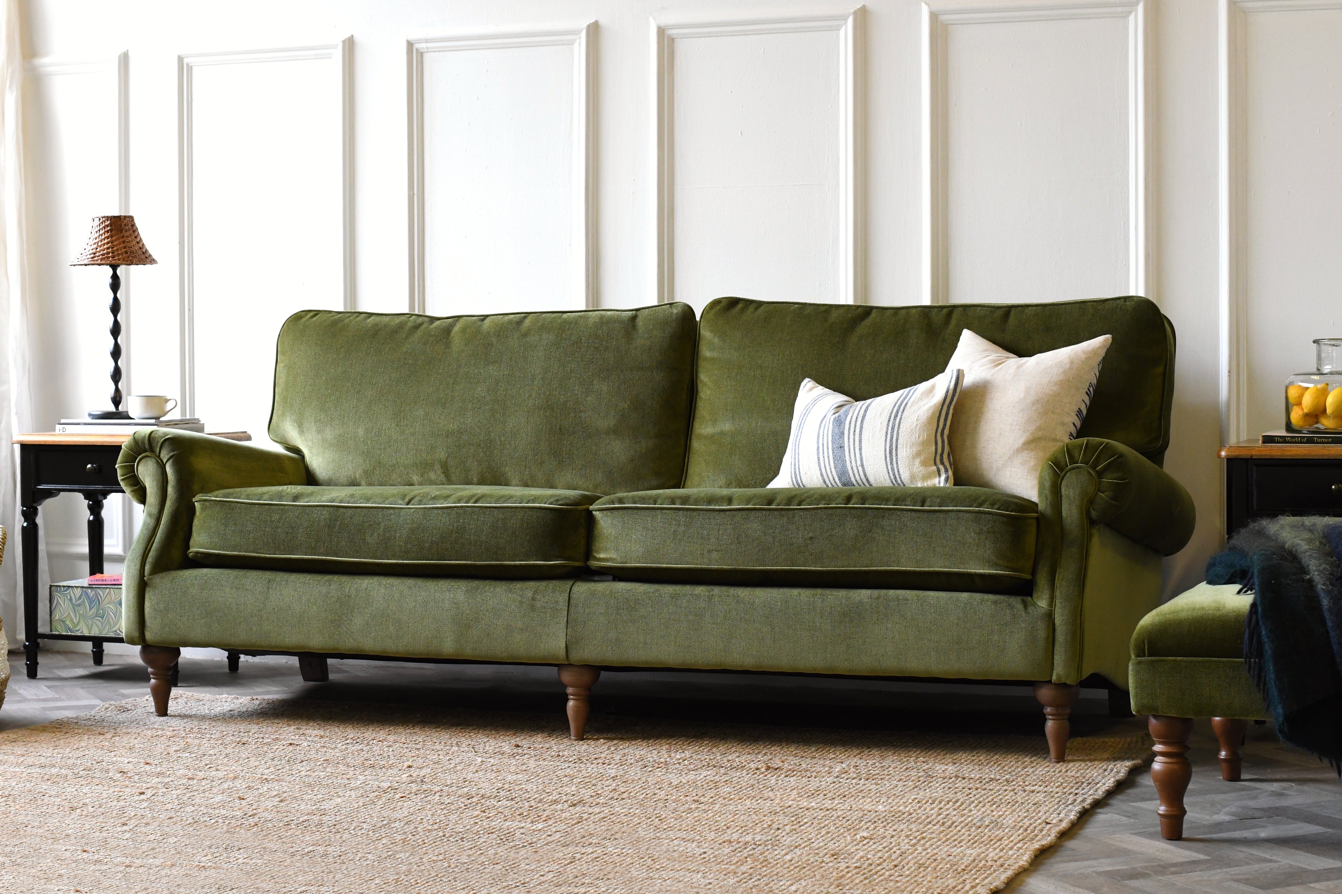 Harper 4 Seater Sofa Manolo Olive – SofaSofa