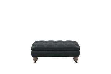 Grand Chesterfield | Bench Footstool | Vintage Slate