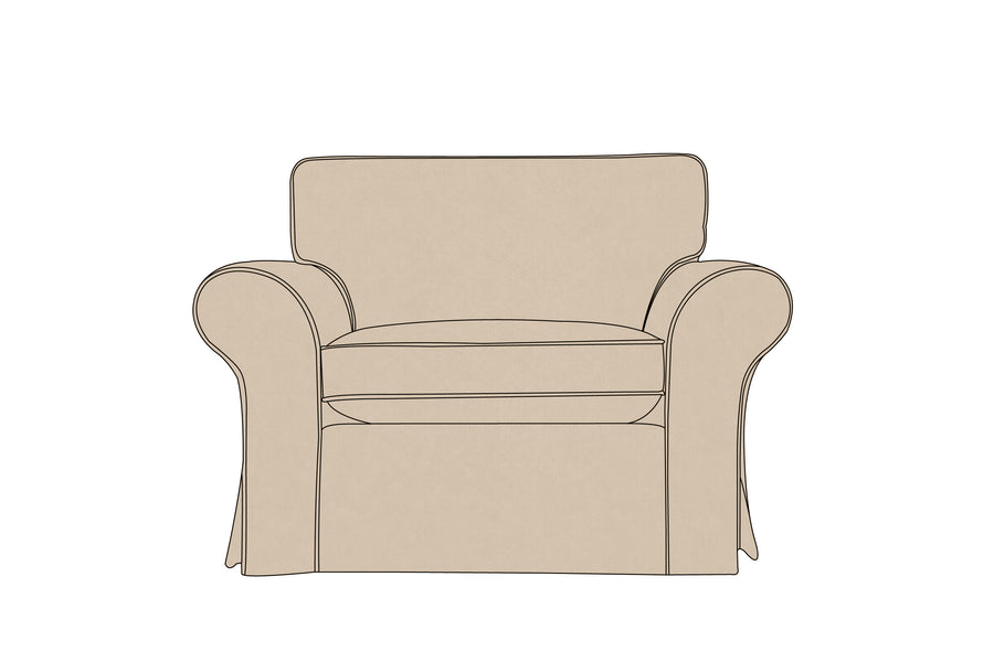Newport | Love Seat Extra Loose Cover | Miami Oatmeal
