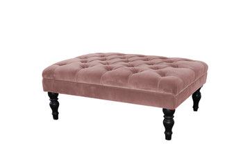 Jasper | Button Bench Footstool | Manolo Dusky Pink