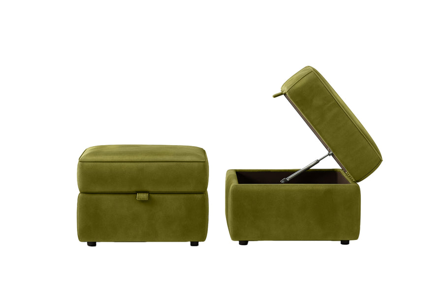 Elgar | Storage Footstool | Opulence Olive Green