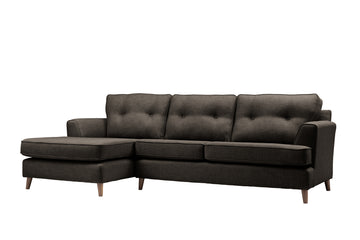 Poppy | Chaise Sofa Option 2 | Linoso Charcoal