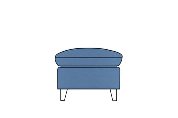 Positano | Footstool Extra Loose Cover | Capri Blue