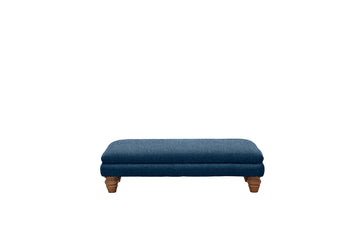 Grosvenor | Plain Bench Footstool | Orly Blue