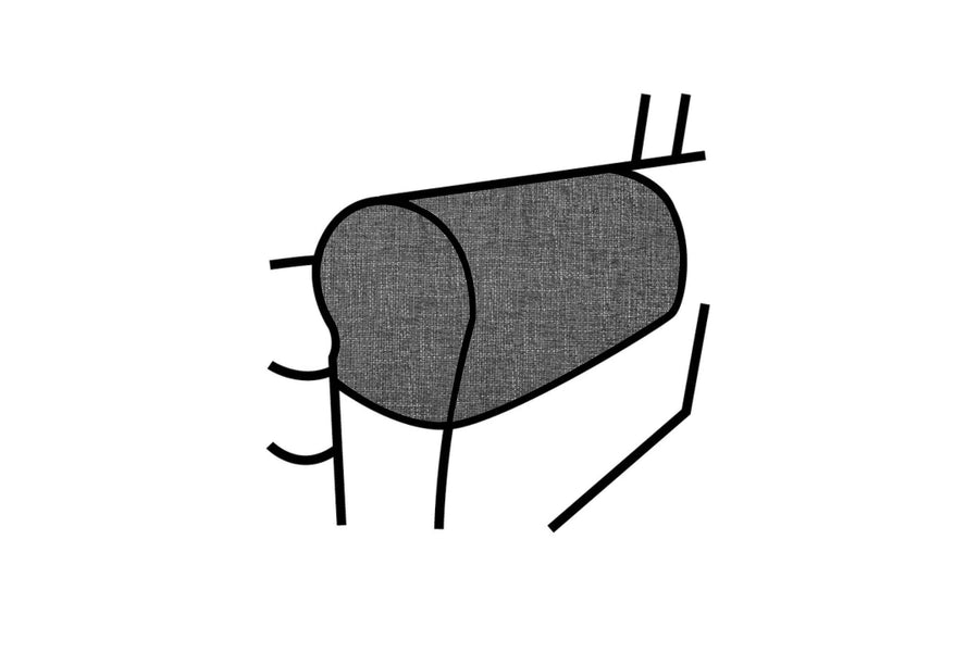 Poppy | Armcaps (pair) | Hopsack Slate