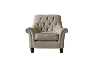 Grosvenor | Slipper Chair | Heather Herringbone Flax