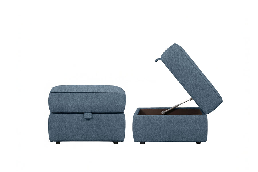 Blenheim | Storage Stool | Willow Denim