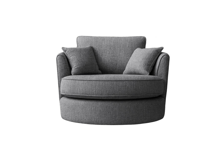 Poppy | Swivel Chair | Hopsack Slate