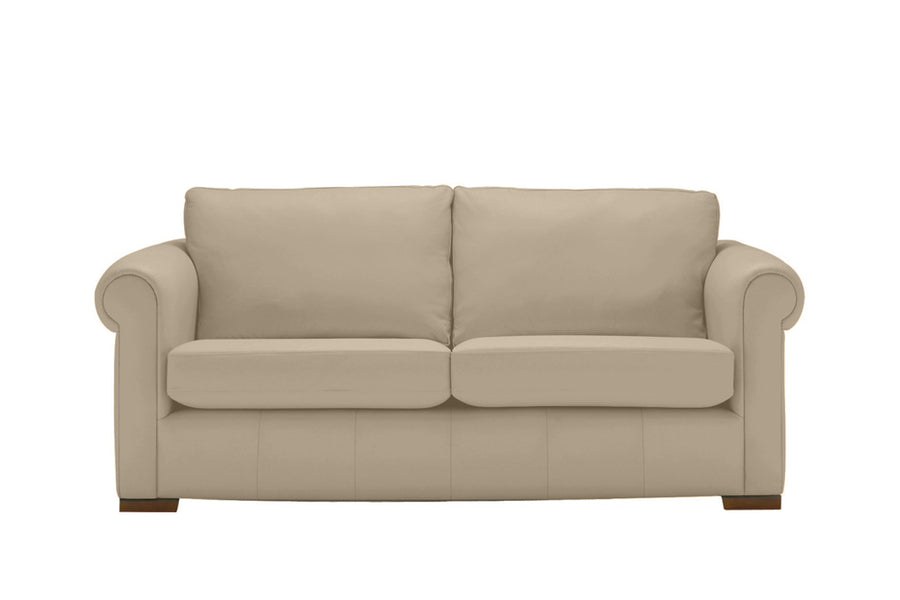 Scala | 3 Seater Leather Sofa | Softgrain Pebble