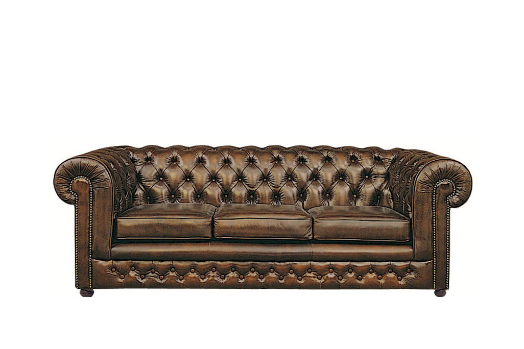 Chesterfield 3 Seater Sofa Antique Gold – SofaSofa