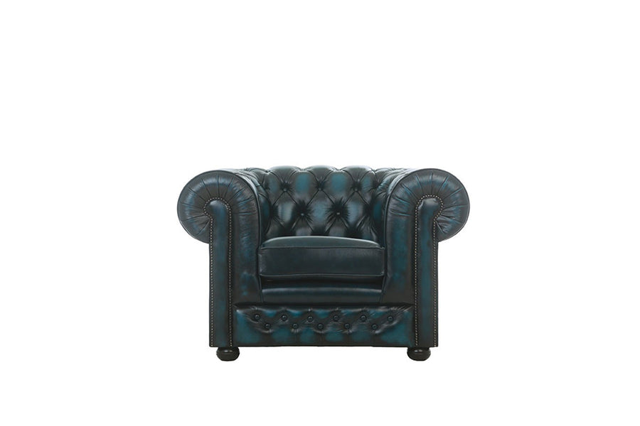 Chesterfield | Club Chair | Antique Blue