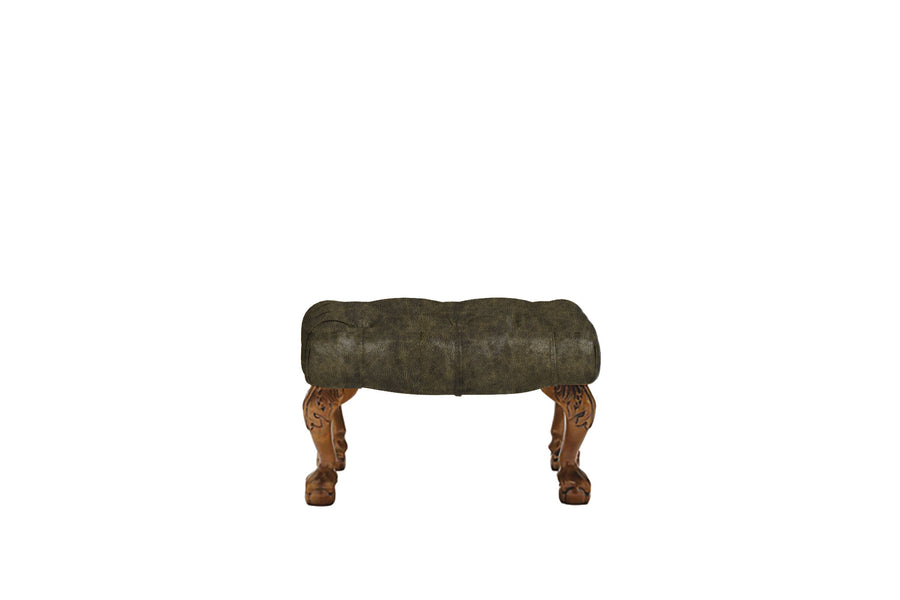 Grand Chesterfield | Footstool | Vintage Green