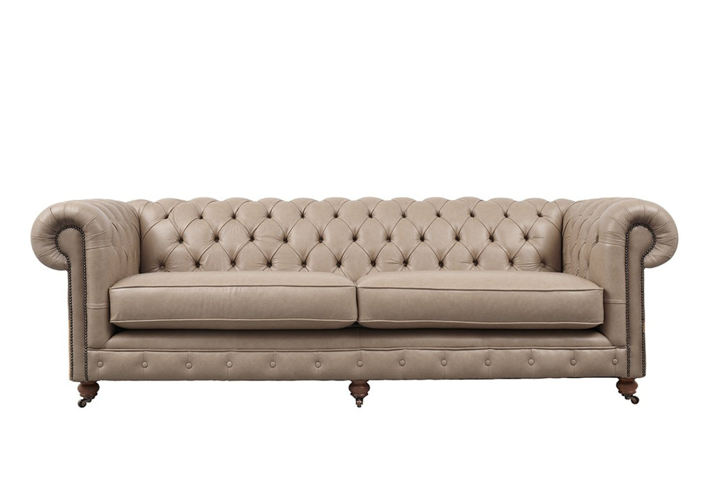 Grand Chesterfield 4 Seater Sofa Milton Mushroom – SofaSofa